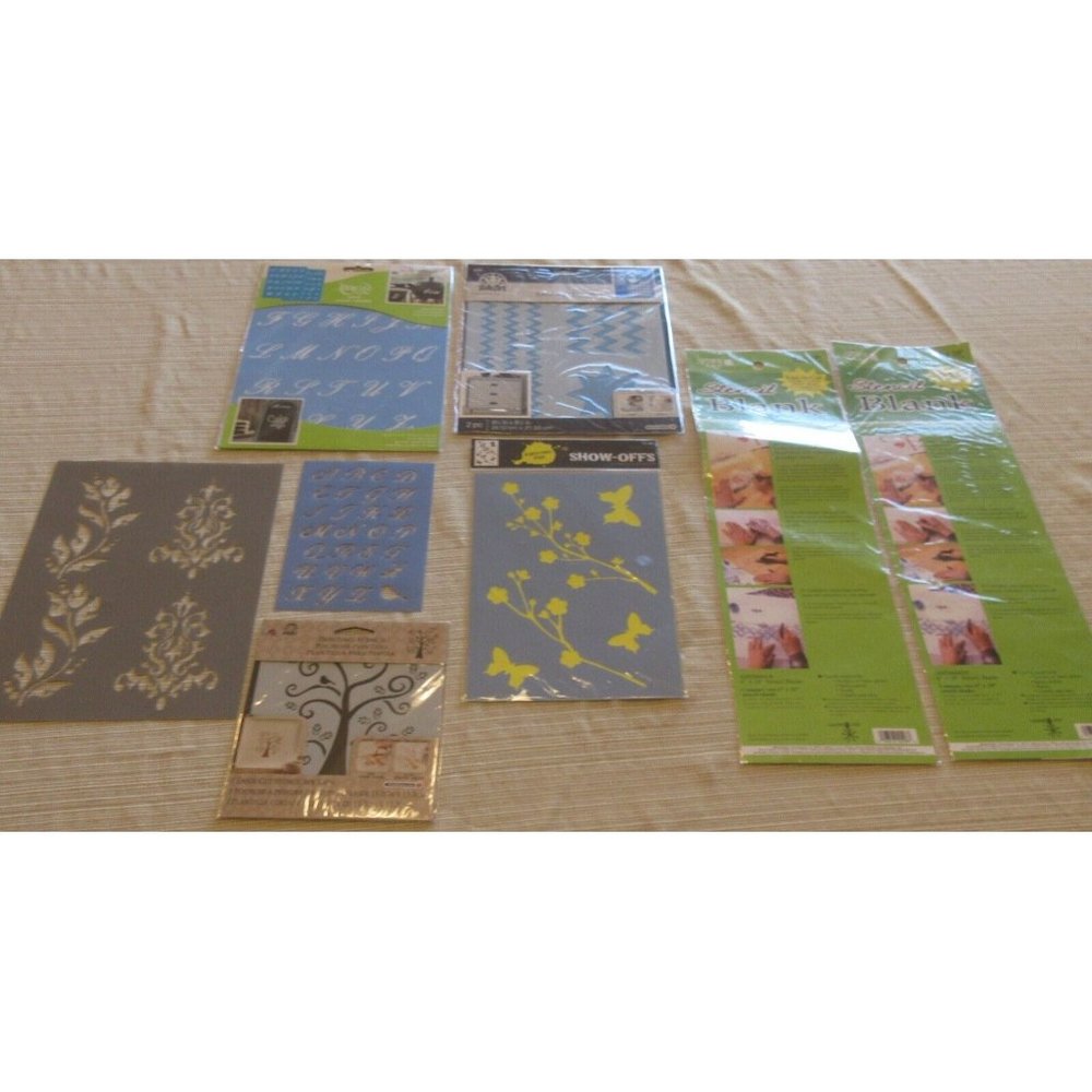 Lot of 8 Craft Stencils by Folk Art Americana DecoArt Stencil Ease Multi Use NEW